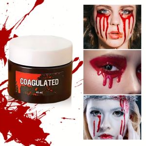 Realistic Fake Blood Paste for Halloween MakeupWashable Long-Lasting Red Liquid for Zombie Horrorand Costume Effects