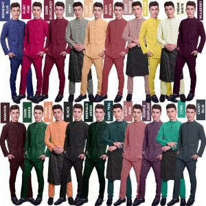 BAJU MELAYU DEWASA XL - 4XL MODERN FIT BAJU MELAYU PLUS SAIZ MEN CLOTHING 20 WARNA By Tudung Syeda