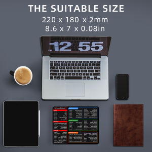 Shortcuts Mouse Pad Small Office Software Excel Mousepad Smooth Cloth with Non-Slip Rubber Base for Home Computer Laptop