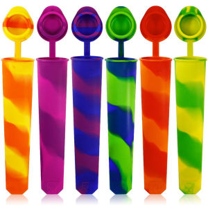 Ice Cream Molds Kids Silicone Ice Lolly Mold Yogurt Jelly Ice Lolly Pop with Lid Popsicle Maker Molds DIY Frozen Popsicle Maker