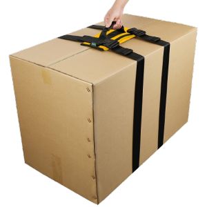 Fold up Box/Baggage Hand Carrying Straps in Pouch Adjustable Belt H-Shaped Style Carry Straps for Safely Moving and Lifting Heavy Boxes Groceries Luggage