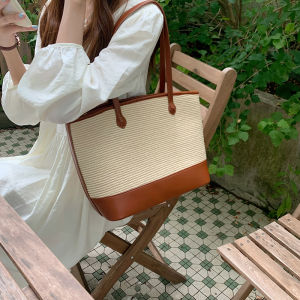 2026 NEW ARRIVAL plastic rattan straw leather beach hand bag travel
