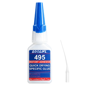 LOOLIFL | 495 Super Glue 20g(0.71oz) All Purpose Liquid Adhesive for Plastic – Bonds Wood Metal Rubber Ceramic Industrial Grade Adhesive