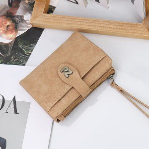 TAOHUALIHUA | Matte Small Womens Wallet Card Holder Integrated Student Coin Purse