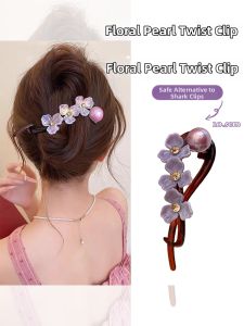 Floral Ornamented Hair Clamp