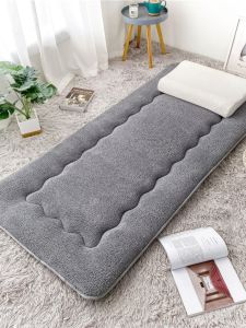 Thickened Warm Lamb Velvet Mattress Winter Single Double Childrens Bed Dormitory Upper Lower Bed Tatami Foldable Floor Mat