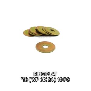 Ring Plat "10 (WP 6 X 24) Harga Per Pak Isi 10 - Reng Plate Pelat Washer Kunci 10 Diameter 6mm x 24mm Tebal 1mm
