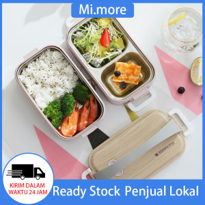 Mi.more Kotak Makan Stainless Steel 304 2 Tingkat Lunch Box Kotak Bekal Makan Rantang 2 Sekat Lunch Box Kapasitas 1600Ml - Lazada
