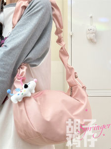 Pink Girls Crossbody Bag Fashion All-Match Work Clothing Shoulder Bag Net Red Fancy Dumpling Bag Female 2024 New Arrival