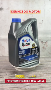 Mobil Super Friction Fighter SAE 15W-40 4 Liter API SP Oli Mobil Mesin Bensin Diesel Pelumas Mineral Original