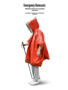 Portable Outdoor Multifunctional Raincoat First Aid Poncho Emergency Thermal Blanket Insulation Life Blanket Camping Mountaineering Travel
