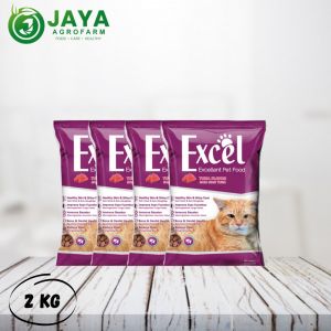 Excel 2 KG Makanan Kucing Rasa Tuna Bentuk Ikan
