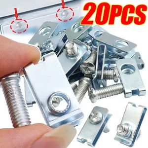 Stainless Steel M6 Car Bumper License Plate Base Self Tapping Screw Buckle Clips Fasteners Kit For Auto Secure Mounting Part