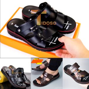 [D-spost] Dép da nam đế cao su đúc chống nước siêu bền