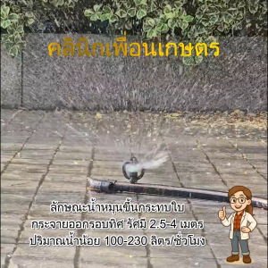 หัวสปริงเกอร์ใบกันแมลง 318BG สำหรับสายไมโครและท่อ PE รัศมีน้ำ 5 เมตร ประหยัดน้ำ