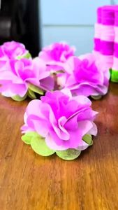 กระดาษสาห่อเหรียญ ดอกไฮเดรนเยีย บานเย็น-ชมพูอ่อน 5 ห่อ (100 แผ่น/ห่อ)