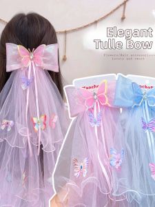 DUBAO | Elsa Princess Bow Netting Hair Clip