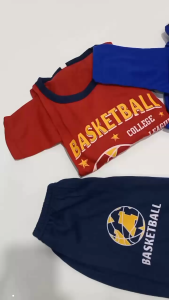 setelan anak laki laki motif BASKETBALL celana baju lengan panjang PP baju mengaji murah cowo