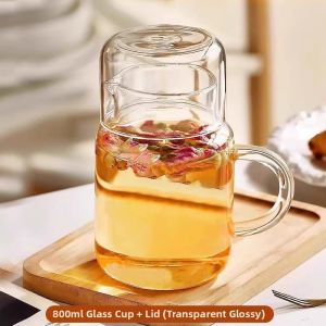 Heat-resistant Glass Cup with Handle and Scale 800ml