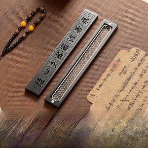 Black Ebony Wood Incense Box Home Indoor Aromatherapy Wooden Sandalwood Incense Stick Frankincense Incense Box Incense Burner Set