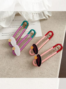 เครื่องประดับผมรูปปากยิ้มสีตัดกันสำหรับผู้หญิง 2025 ใหม่ คลิปผมด้านข้าง คลิปผมหน้าม้า ตกแต่งผม คลิปปากเป็ด ตกแต่งผม