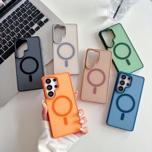 szhaiyu | Matte PC Phone Case for Samsung Galaxy S26 Ultra S25 FE S24 S23 S22 Plus FE A56 A36 A26 A57 for Magsafe Wireless Charge Cover