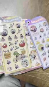 52TOYS | 4 Miếng Dán Nổi 3D Kawaii Chất Liệu PVC Dùng Trang Trí Ốp Điện Thoại Đồ Chơi Trẻ Em Ví