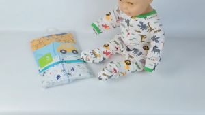 Redkite Zipper Pajama Cotton Onesie Bodysuit Turnable Cuffs Baby Newborn Infant Clothes Girl Boy