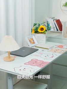 Taplak Meja Belajar Kulit Trendy Design Modern Anti Air/Alas Meja Ruang Tamu/Taplak Meja Makan Resto Baru Trend Style/Taplak Meja Aesthetic Cafe