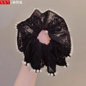 Elegant Pearl Hair Ties for Women Low Ponytail Hair Bands Small Fragrance Style Hair Accessories Hairpins Travel Beauty Supplies