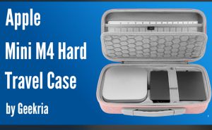 เคสแข็งเดินทางคอมพิวเตอร์เดสก์ท็อป Geekria ใช้ได้กับมินิ M4 2024/มินิ M4โปรเหมาะสำหรับแป้นพิมพ์มายากลเมาส์แทร็คแพดและอุปกรณ์เสริม (สีชมพู)