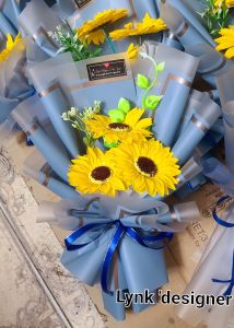 Hoa hướng dương sáp thơm mẫu mới  MS 03N kèm túi thiệp
