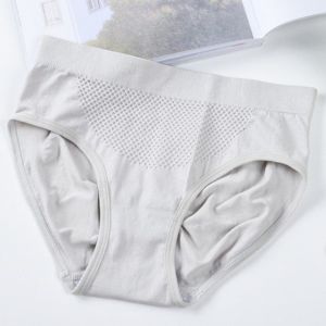 Honeycomb Mid Waist Cotton Seamless Panties Japanese Style