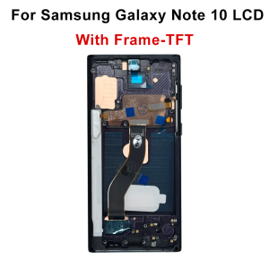 TFT For Samsung Galaxy Note 10 Display Screen Replacement Parts For Samsung Note10+ LCD Display Touch Screen Assembly With Frame