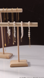 Solid Wood Jewelry Display Stand Bracelet Necklace Pendant Hair Band Jewelry Storage Display Stand