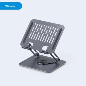 Hagibis 360 °   Giá Đỡ Máy Tính Bảng Xoay Bằng Nhôm Giá Đỡ Thanh Kép Có Thể Điều Chỉnh Giá Đỡ Có Thể Gập Lại Cho iPad Pro Switch ROG - Giá Đỡ Hỗ Trợ Di Động