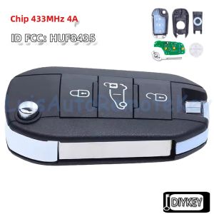 Chìa Khóa Điều Khiển Từ Xa 3 Nút Tần Số 433MHz Tích Hợp Chip 4A Dành Cho Xe Citroen Aircross C3 C5 C6 Peugeot 308 4008 - Thay Thế Chìa Khóa Thông Minh