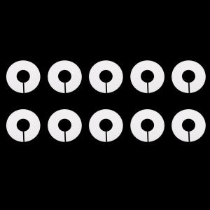 10Pcs Plastic Clothing Rack Size Dividers Round Hangers Closet Dividers Garment Tags Size Marking Ring