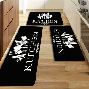 VIKAMA 1/3 Pieces Kitchen Carpet Corridor And Balcony Long Strip Carpet Anti-Slip Entrance Hall Door Mat Home Decoration