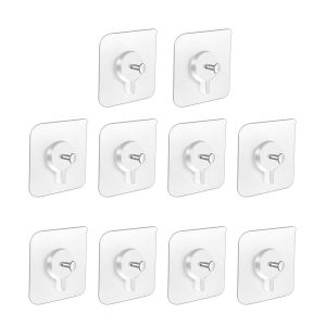 10/20 Gói Móc Dính Chắc Chống Thấm Nước Không Cần Khoan Để Treo Khung Ảnh Áp Phích Nhà Bếp & Phụ Kiện Phòng Tắm Móc Vít
