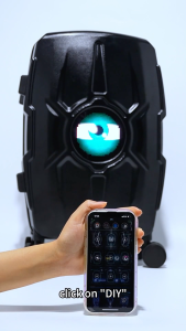 LOY Pixel Heart Waterproof Ultralight Luggage Suitcase with LED Eyes Smart Screen Dynamic Highlight