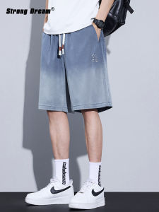 Mens Casual Loose Denim Shorts 5-inch Inseam