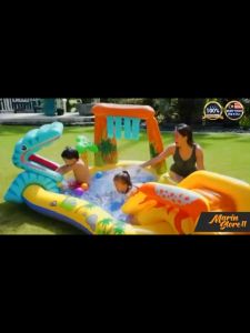 INTEX Dinosaur Volcano Slide Park Children Swimming Pool Playground Toy Gelongsor Kolam Renang Mainan Budak 57444