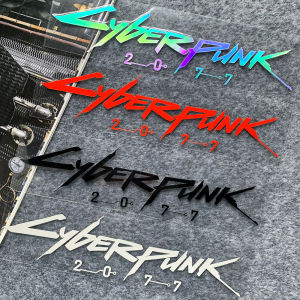Cyberpunk 2077 เลเซอร์สีสติกเกอร์ โลโก้สติกเกอร์รถสติ๊กเกอร์เกมคอนโซล คอมพิวเตอร์ Cyberpunk ดัดแปลงสุดเจ๋งสำหรับ YAMAHA HONDA SUZUKU KAWASAKI