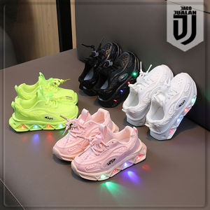 Sepatu Sneakers Lampu LED Anak usia 1 2 3 4 5 6 tahun / Sepatu Kets Tali Stopper Anak Balita Cowok Cewek Fashion Sporty / Sepatu MENYALA Anak Laki Laki Perempuan Keren Trendy / Sepatu Baby Casual Pria Wanita Sol Menyala / Sepatu Running Anak LED Kece