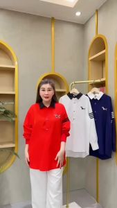 Kemeja Wanita Luxury Bordir List Premium – Elegan & Nyaman