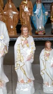 Tượng Thánh Giuse thợ 40cm màu trắng màu nâu 40cm chất liệu composite quà tặng công giáo