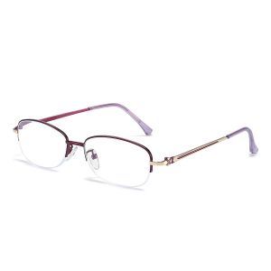 New Womens Anti-blue Reading Glasses Half Frame Hanging Wire Fashion Business Presbyopia Glasses Reading Glasses For The Elderl