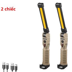 Đèn Làm Việc Có Thể Gập Lại 1000 Lumens Đèn Lồng LED Có Thể Sạc Lại Với Đế Từ Tính Đèn Pin Cắm Trại Chống Nước Có Pin Tích Hợp