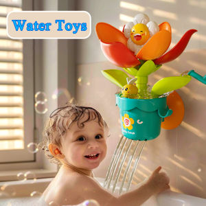 Baby Bathing Toy Kids Cute Sunflower Water Spray Sprinkler Bathroom Sprinkling Shower Swimming Water Toys For Toddlers